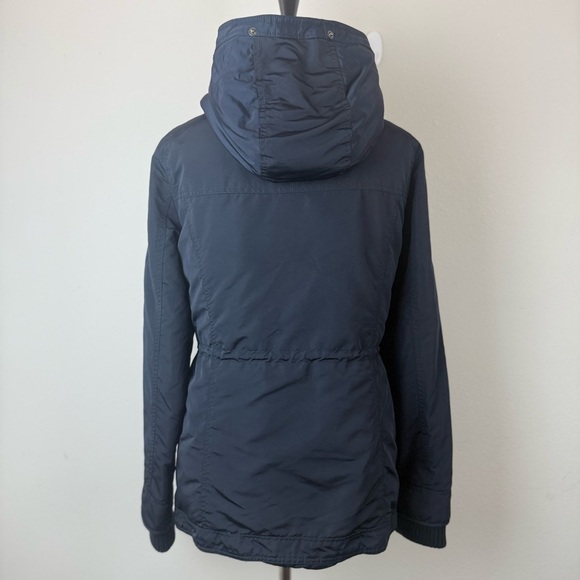 Abercrombie & Fitch Women’s Navy Hooded Parka Jacket Size L Winter Coat - Picture 4 of 15